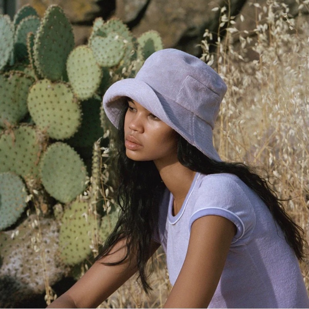 Lack Of Color Lavender Terry Bucket Hat